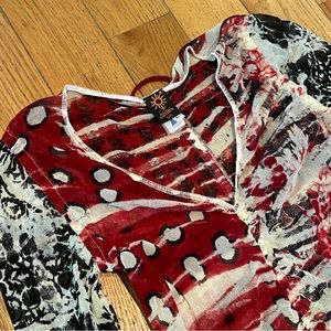 90s Vintage JPG Soleil Mesh Midi Dress